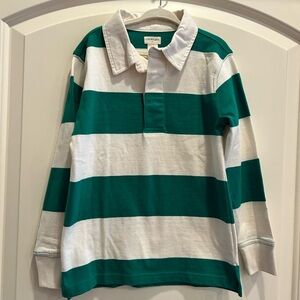 Crewcuts Green and White Kids Polo Shirt Size small (6-7)
